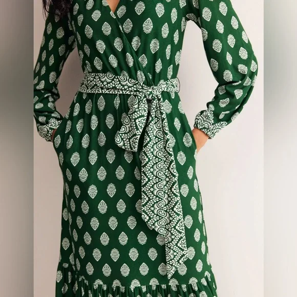 Boden Ophelia Wrap Midi Jersey Dress - Picture 7 of 10